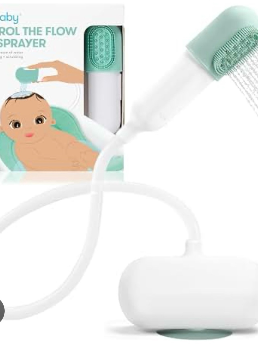 Mint Baby Rinse Sprayer – Gentle Silicone Bath Rinse